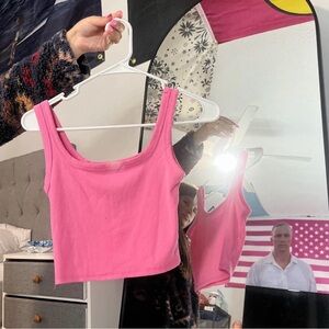 SHEIN Vibrant Pink Crop Top